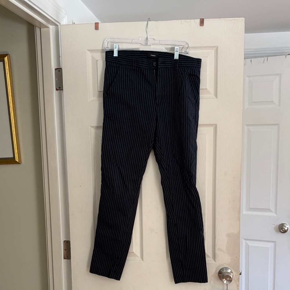 Theory Slim Pinstripe Men’s Dress Pants - Black L 30